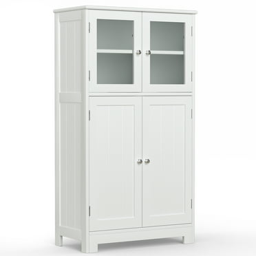 4-Door Home Decorators Collection Hampton Bay 1 Drawer Tall Bath Cabinet White